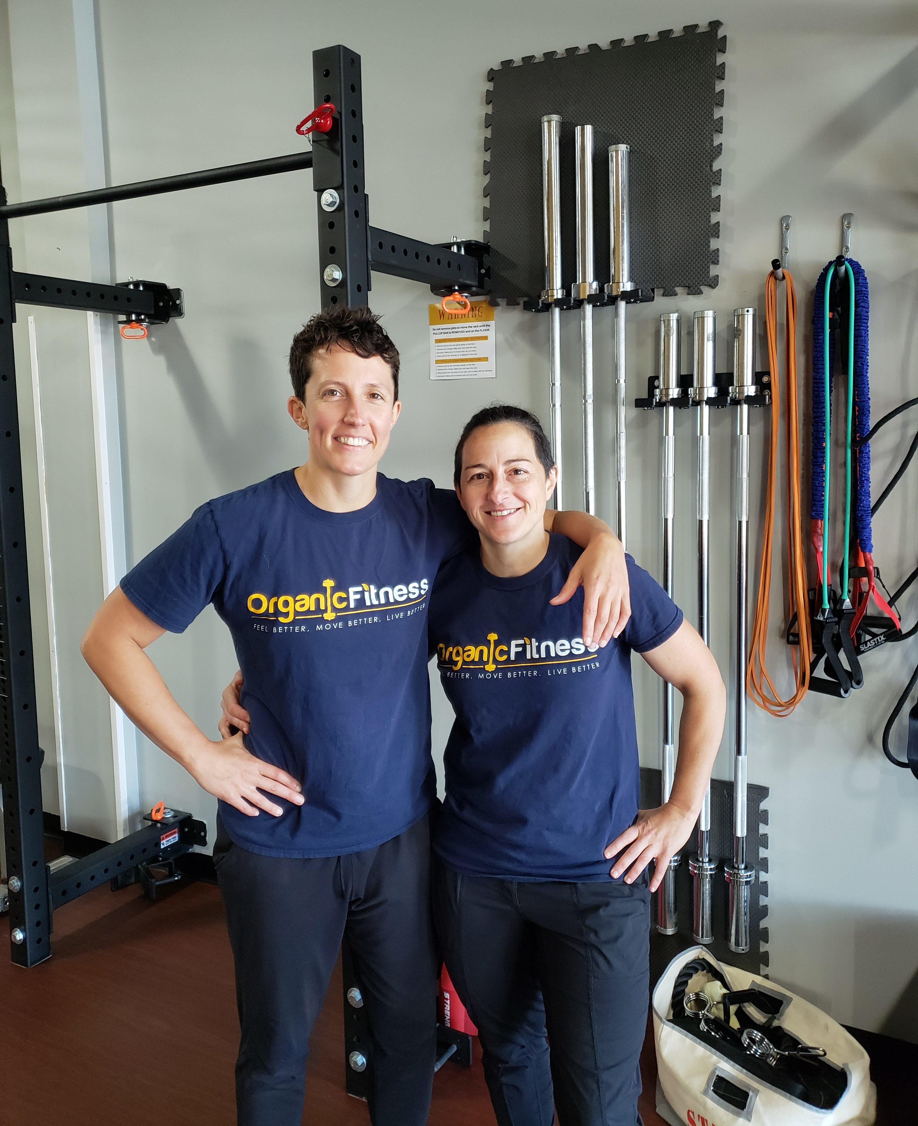 Meghan Crutchley and Carrie Goldkopf, Owners and Coaches of Organic Fitness, LLC