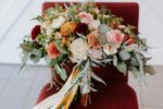 wood flower bridal bouquet